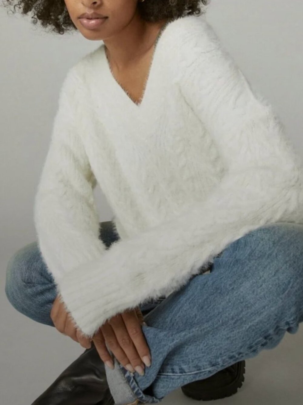 Lucky Brand - Ivory Cable Knit Sweater (SOFT!)